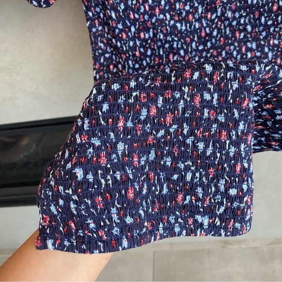 NWT Urban Outfitters Carnation Smocked Puff Sleeve Mini Dress, Size S - Picture 7 of 11